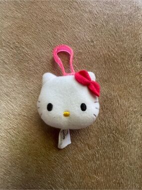 Hello Kitty Head Plush Keychain